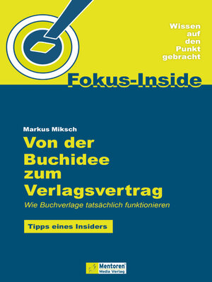 cover image of Von der Buchidee zum Verlagsvertrag